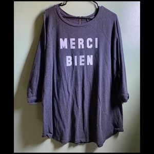 Forever 21 Plus Charcoal Grey Long Sleeved Sweater